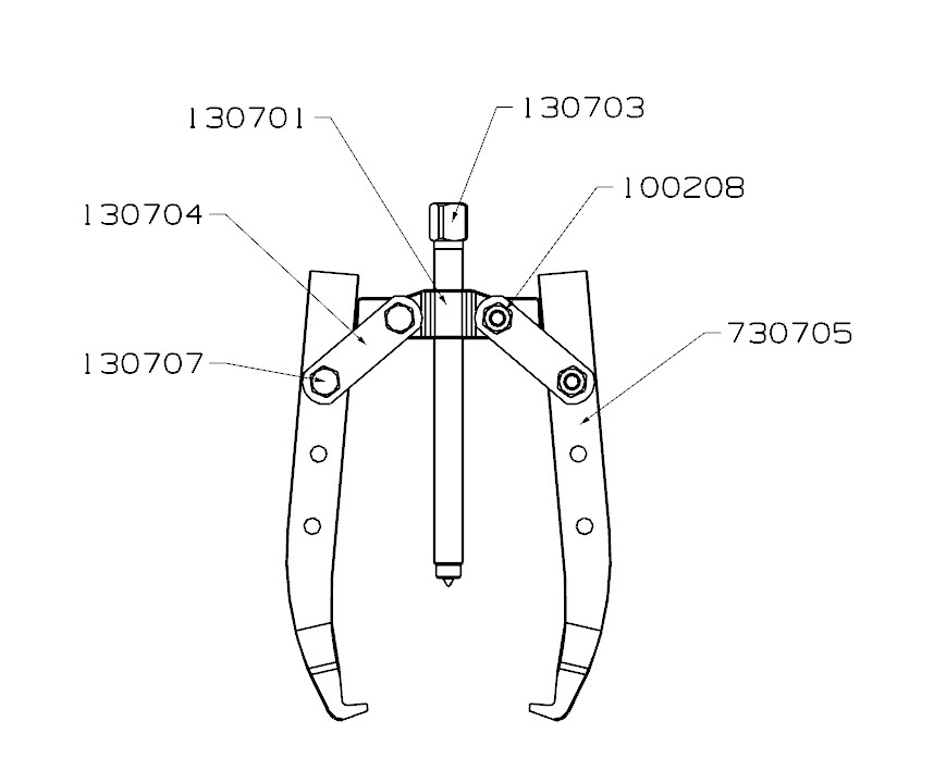 EXTRACTOR FORZA SERIE 7300 MECÁNICO DE 2 PATAS